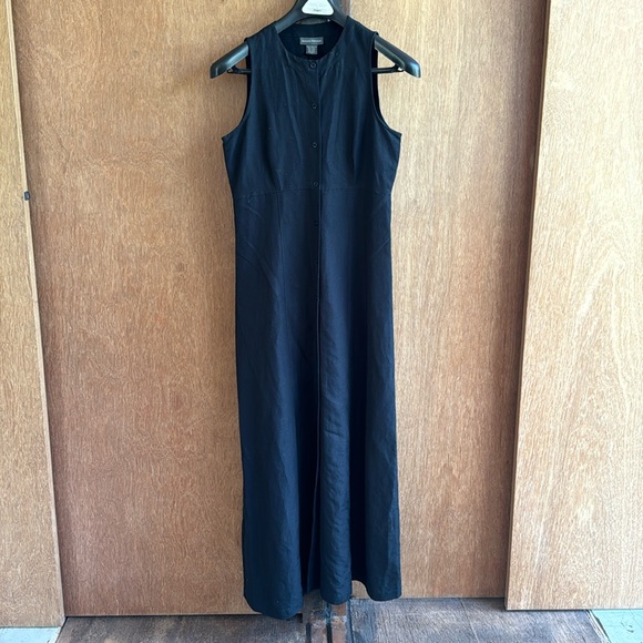 Vintage Banana Republic Black Linen floor length dress - Picture 1 of 4